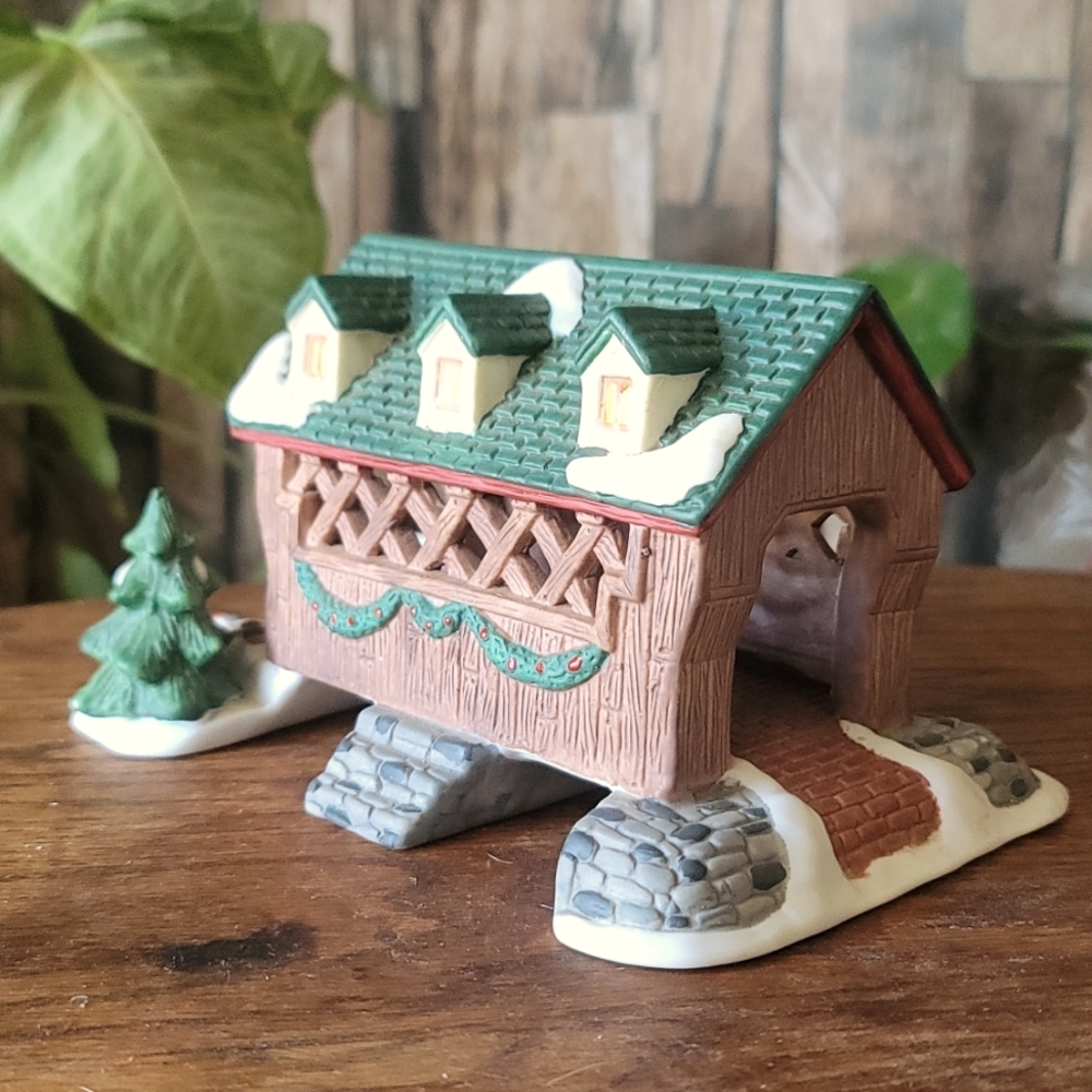 Christmas Village Covered Bridge